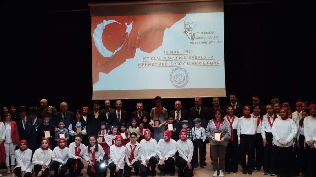 12 Mart İstiklal Marşı'nın Kabulü ve Mehmet Akif Ersoy'u Anma Günü Programı Düzenlendi
