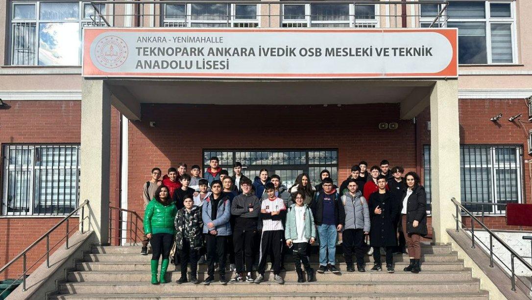 İlçemiz Genç Osman Ortaokulu 8. Öğrencilerinin Katılımıyla Teknopark Ankara İvedik OSB Mesleki ve Teknik Anadolu Lisesine Gezi  Düzenlendi